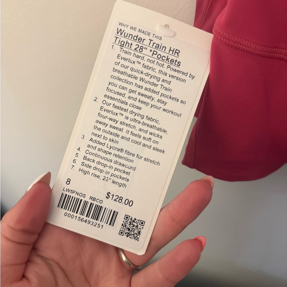 NWT Lululemon Wunder Under Trail High Rise Tight w/ Pockets 28" Inseam Sz. 8 - Picture 2 of 6